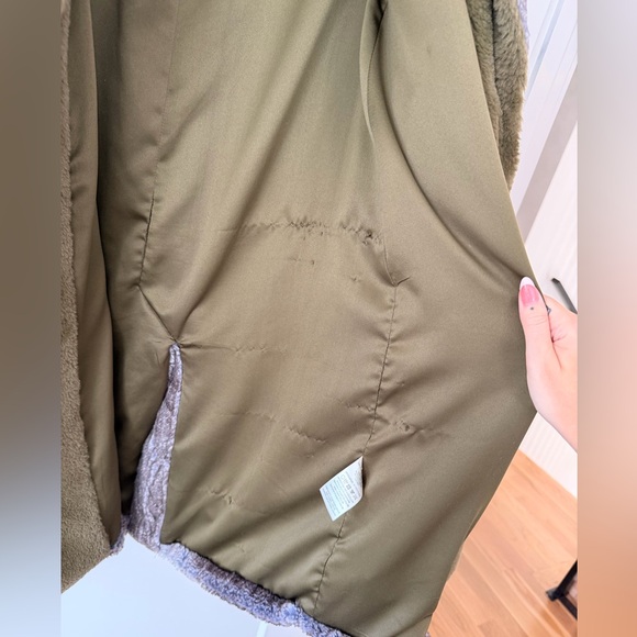 Hutch Colorblock Long Faux Fur Coat - Picture 12 of 13